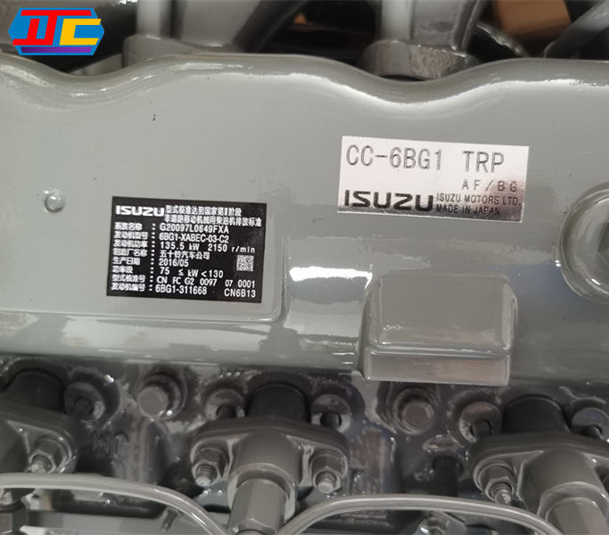 135.5KW 발굴기 엔진 ISUZU 6BG1 발굴기 산업용